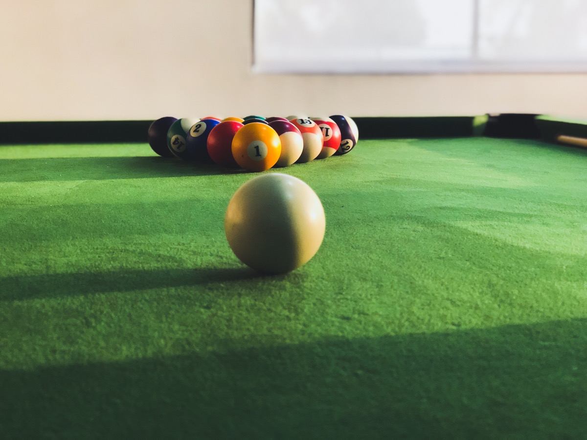 Illustration de l'activité Collision élastique : billard