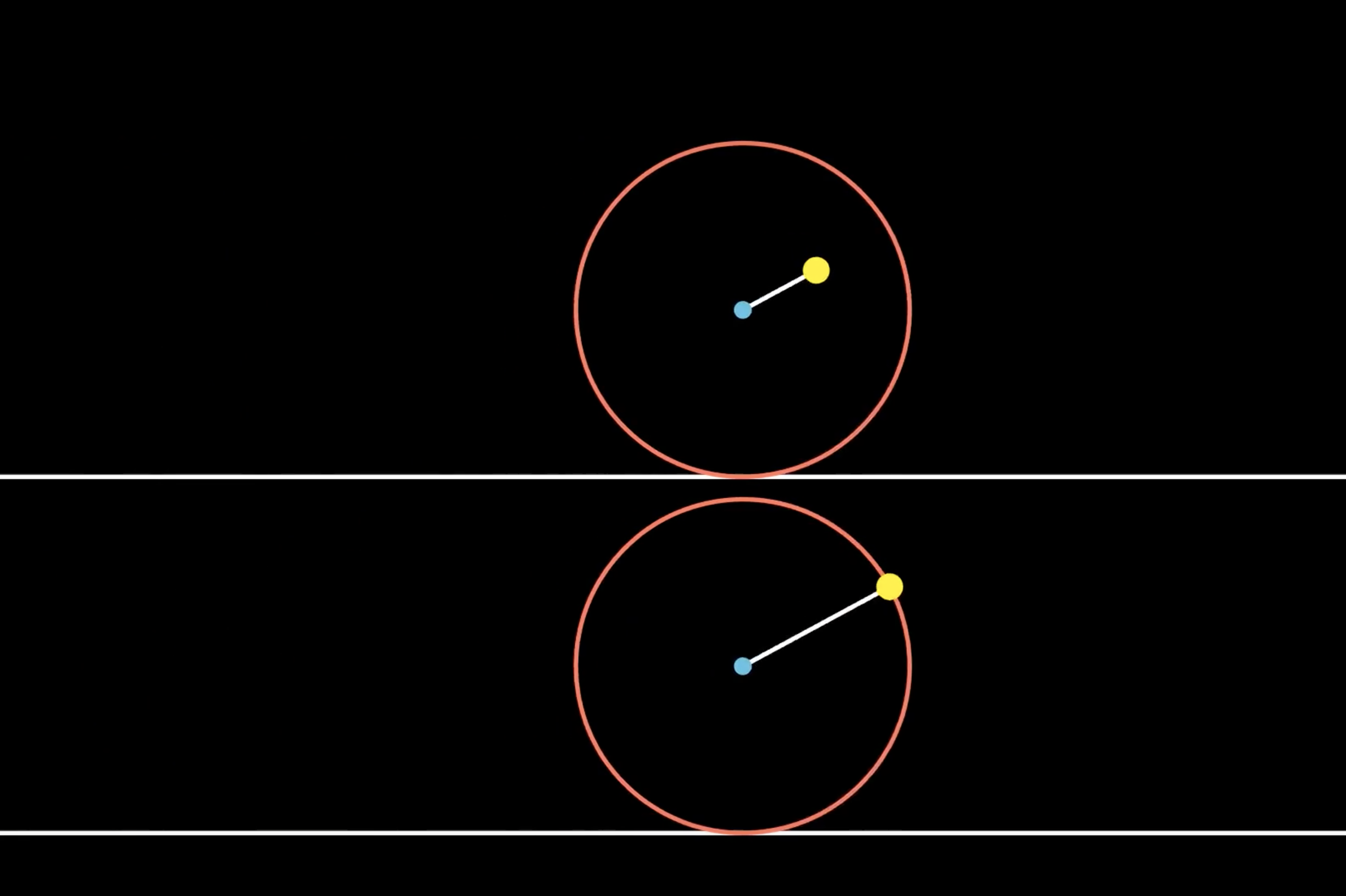 Cycloid of a rolling wheel
