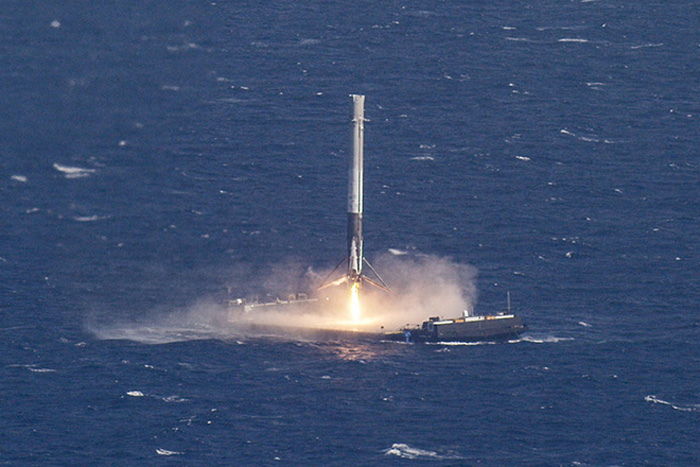 Illustration de l'activité Cinématique d'atterrissage Falcon 9