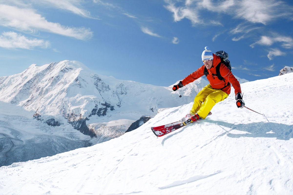 Illustration de l'activité Vitesse d'un skieur en vidéo