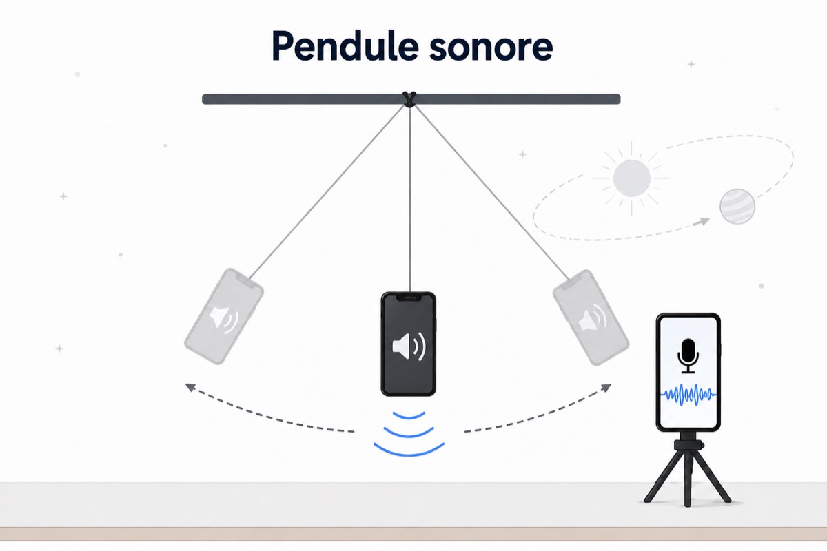 Illustration de l'activité Effet Doppler : pendule sonore