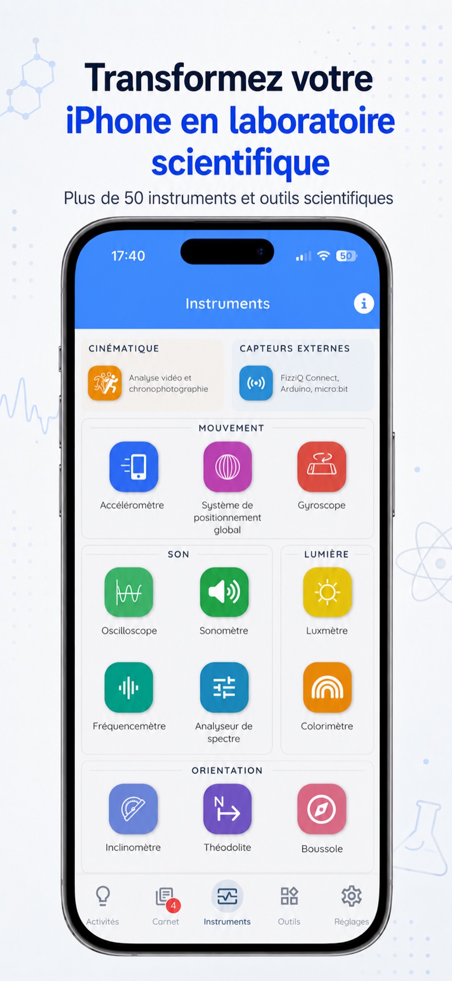 Instruments organisés par grands thèmes