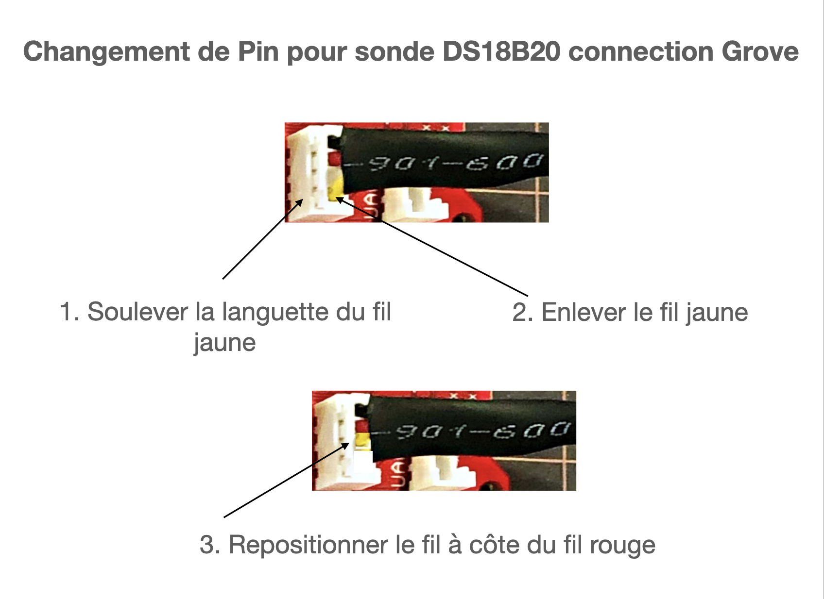 Schéma de modification de la sonde DS18B20