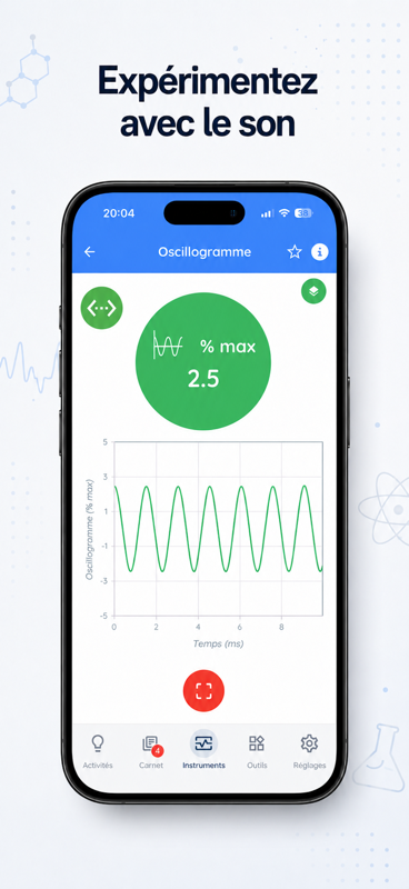 Oscillogramme : expérimenter avec le son dans FizziQ